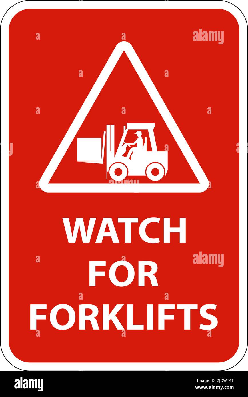 Watch Forklifts Floor Sign On White Background Stock Vector Image & Art ...