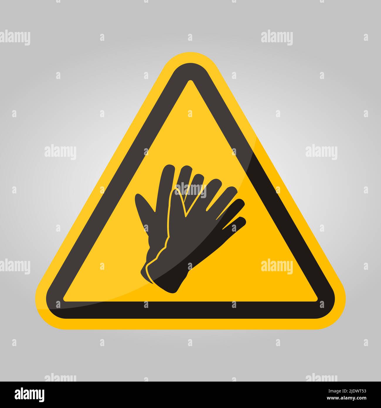 Do not wear gloves,Please take off the gloves Stock Vector