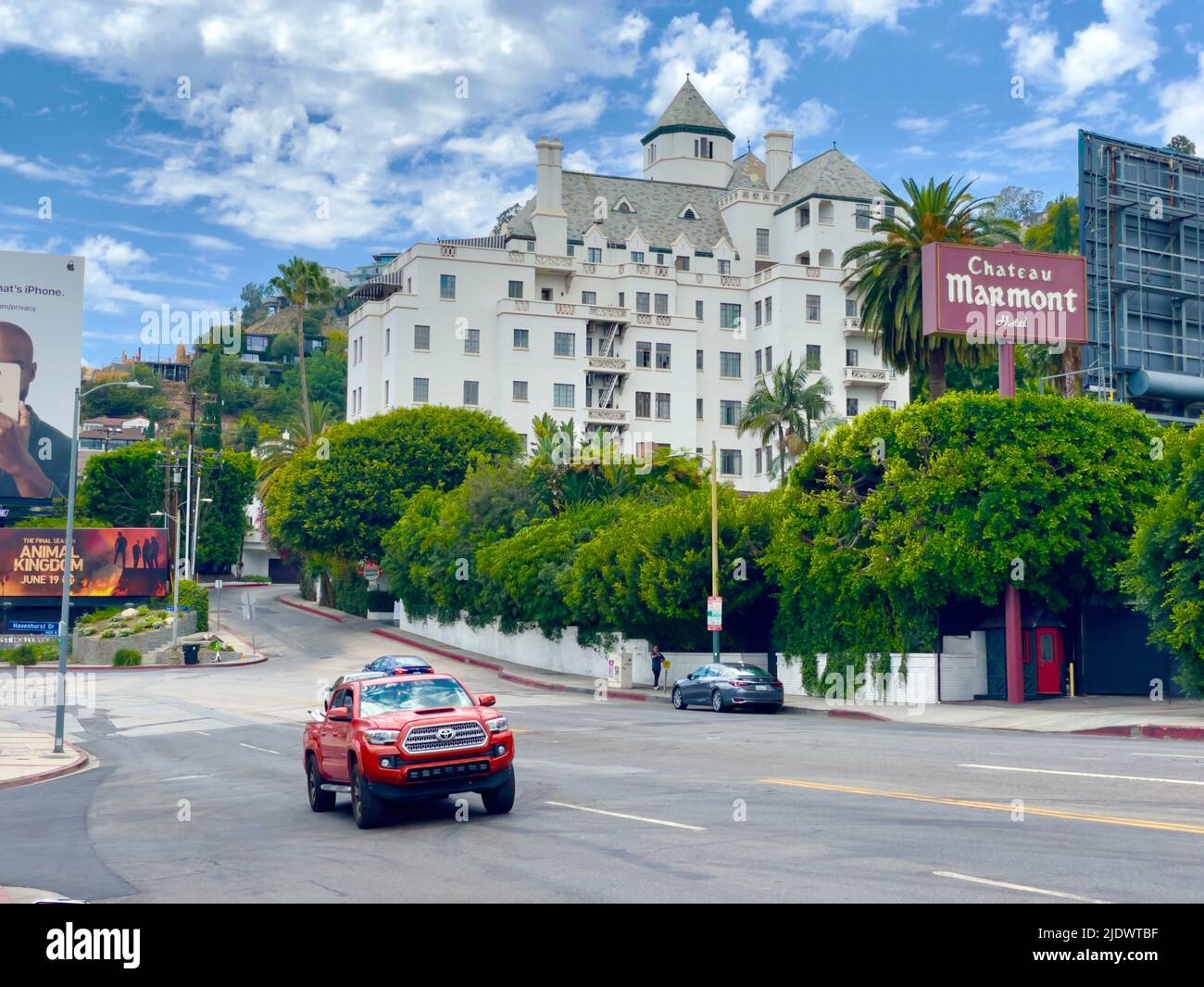 Chateau Marmont, hotel, Sunset Strip, West Hollywood, Los Angeles, CA Stock Photo