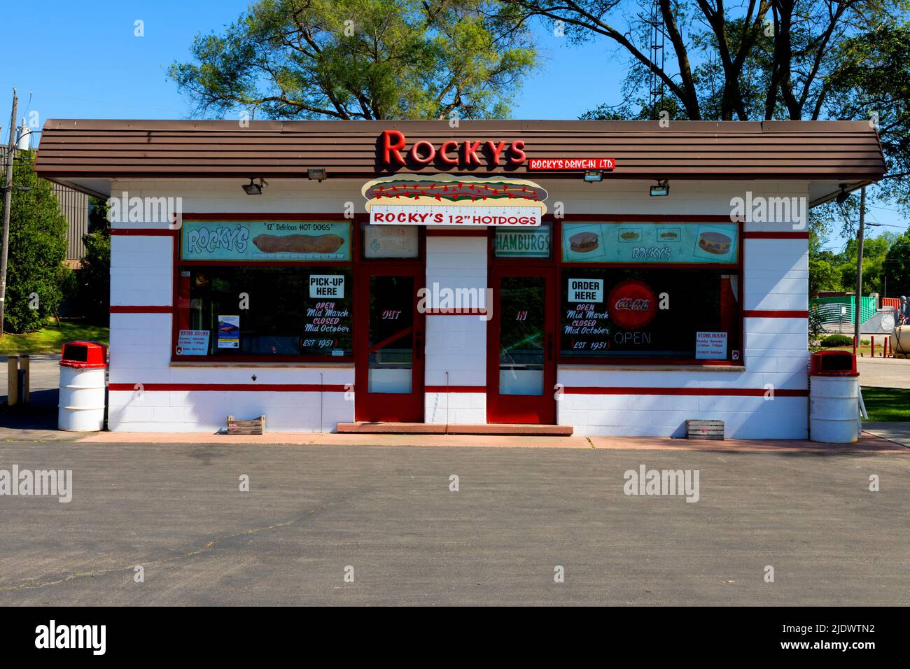Rockys old fashion hot dog and french fry restaurant located in Guelph