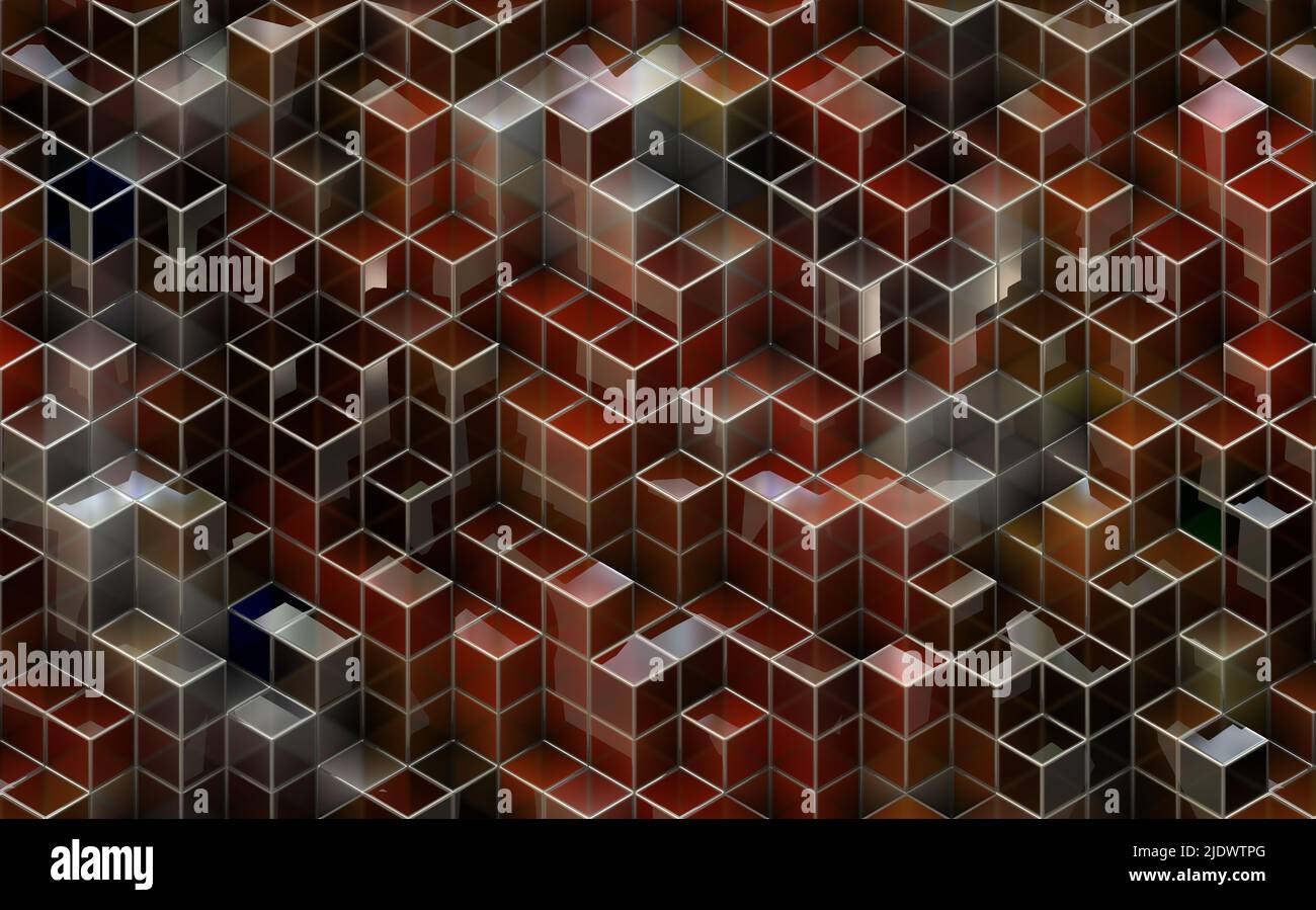 modern cubes wallpaper Stock Photo - Alamy