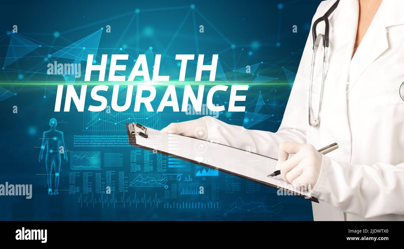 doctor writes notes on the clipboard, medical diagnosis concept Stock