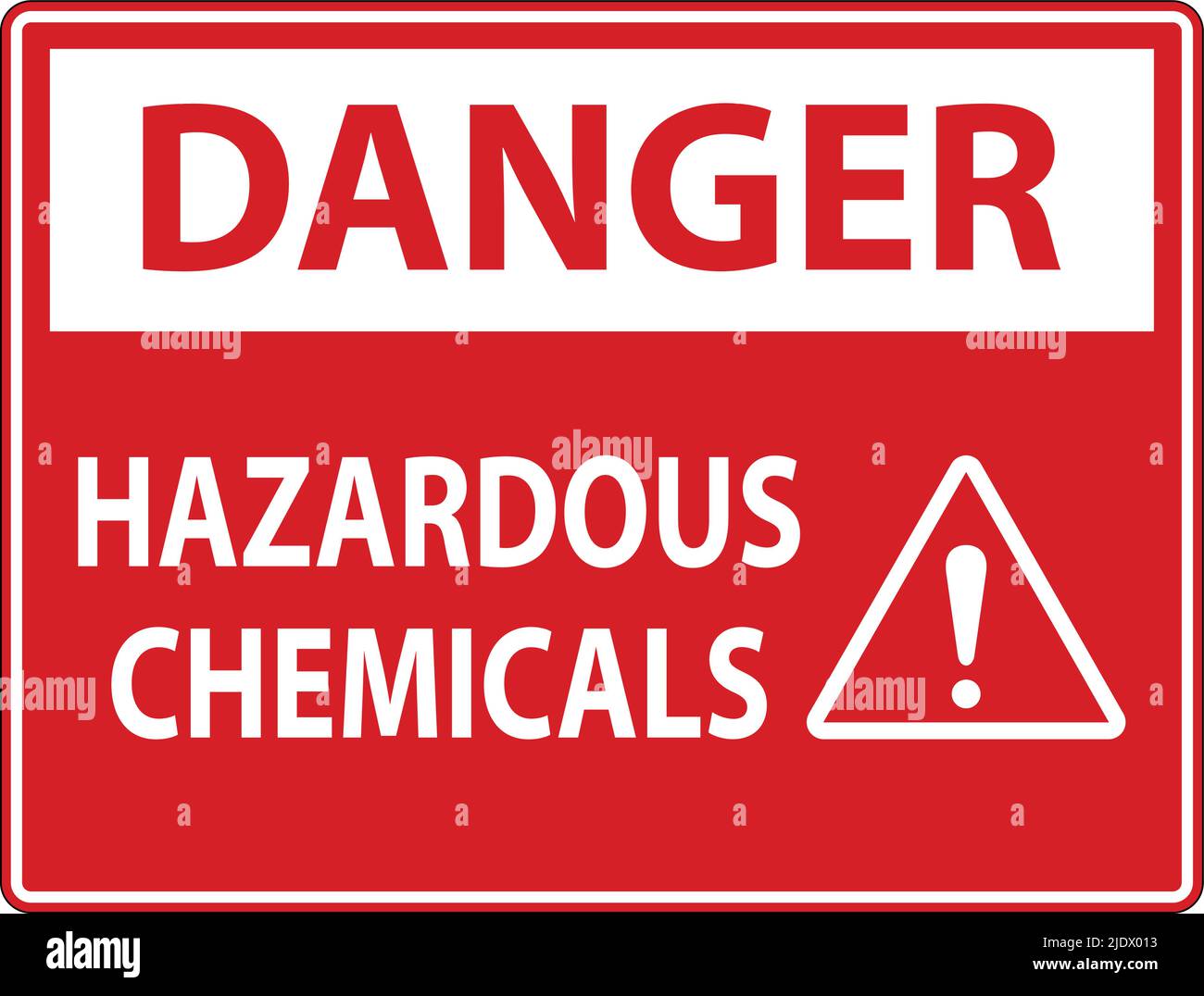 Danger Hazardous Chemicals Sign On White Background Stock Vector Image