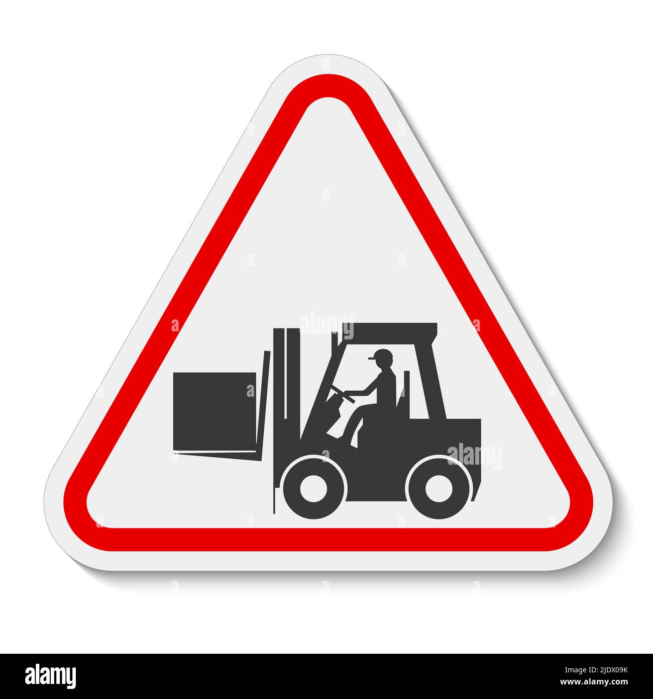 Forklift truck sign,Hazard warning forklift Stock Vector Image & Art