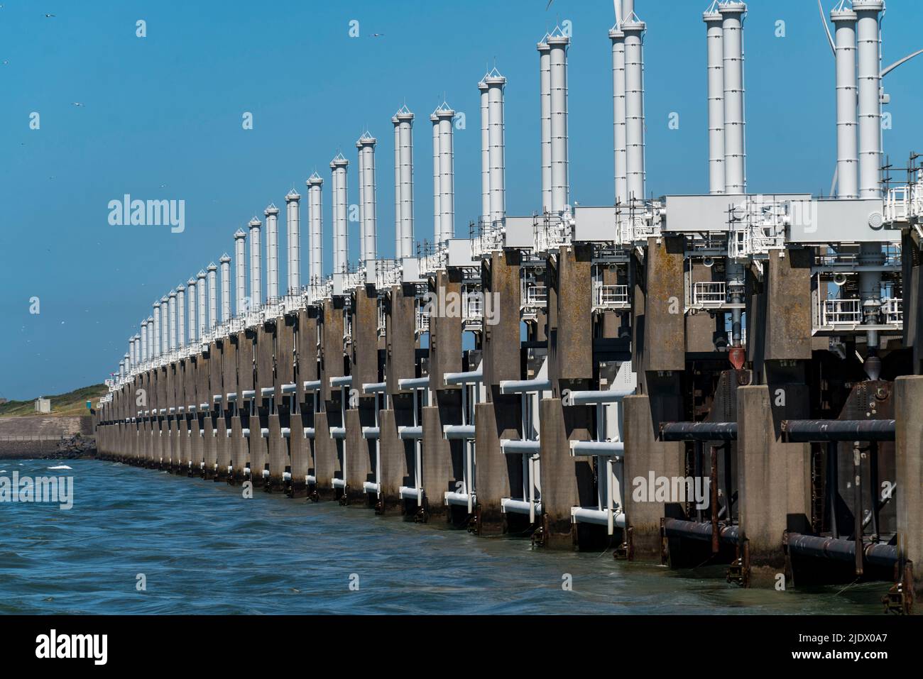 The Delta Works, storm surge barrier, Oosterschelde barrier in the ...