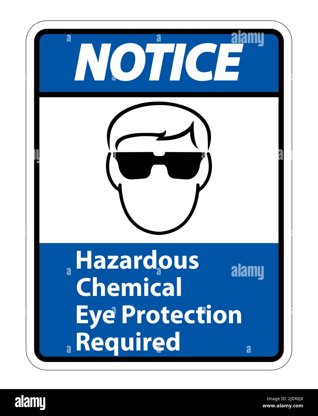 Hazardous Chemical Eye Protection Required Symbol Sign Isolate on White