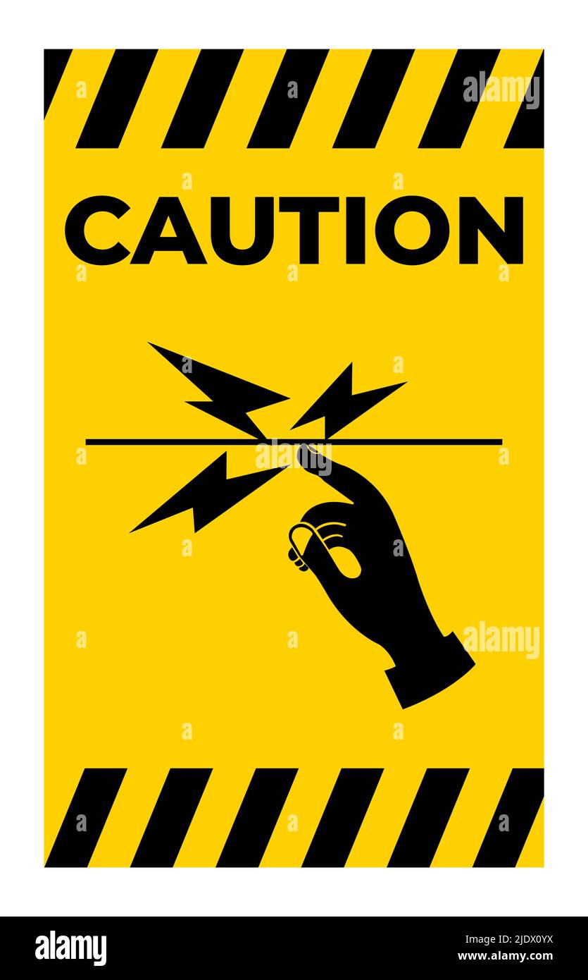 Caution Do Not Touch Symbol Sign Isolate on White Background Stock Vector