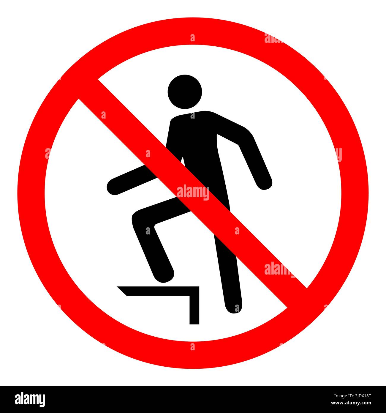 No Stepping Symbol On White Background Stock Vector Image & Art - Alamy