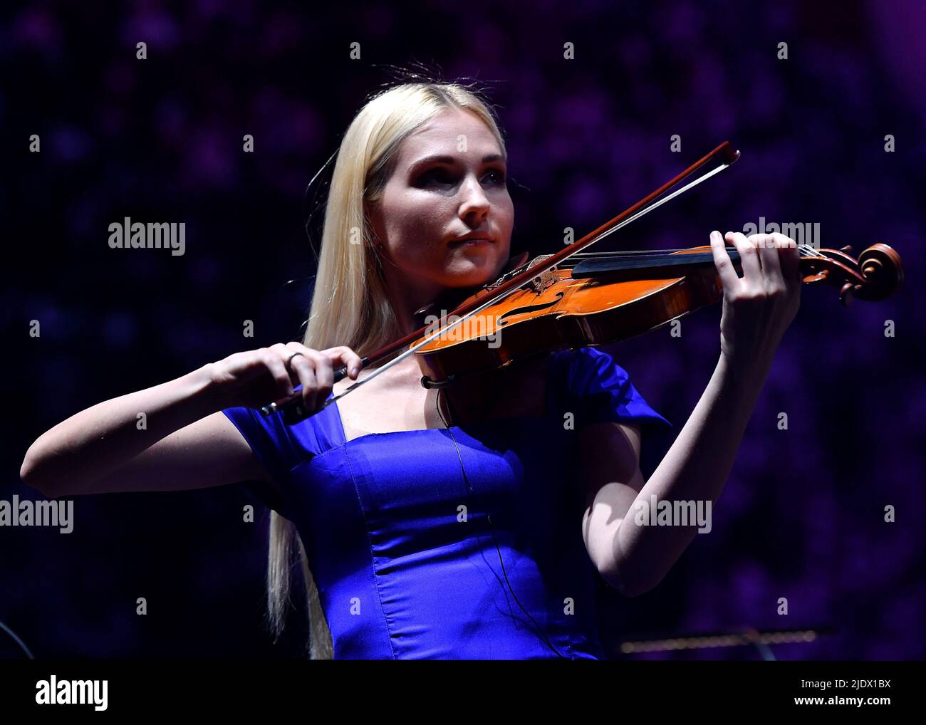 Zagreb Croatia June 23 2022. Ukraine violinists Anastasiya
