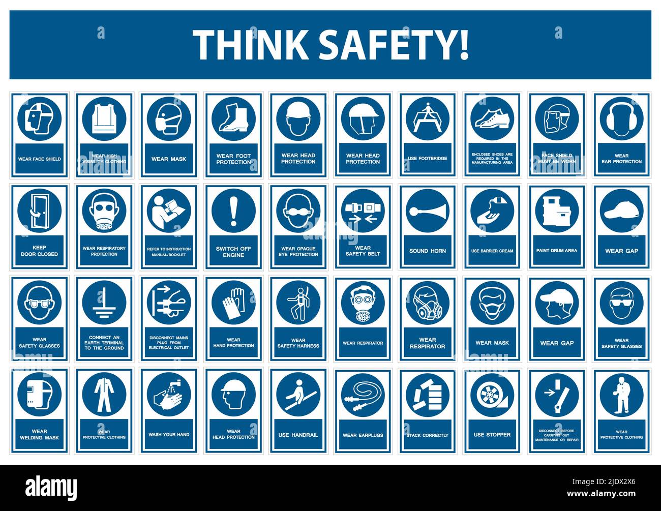 Safety PPE Must Be Worn Sign Isolate On White Background,Vector