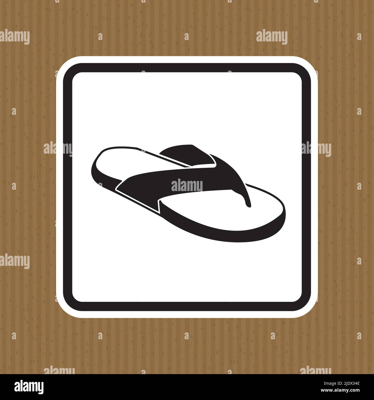 Do not No Open Toed Shoes Stock Vector