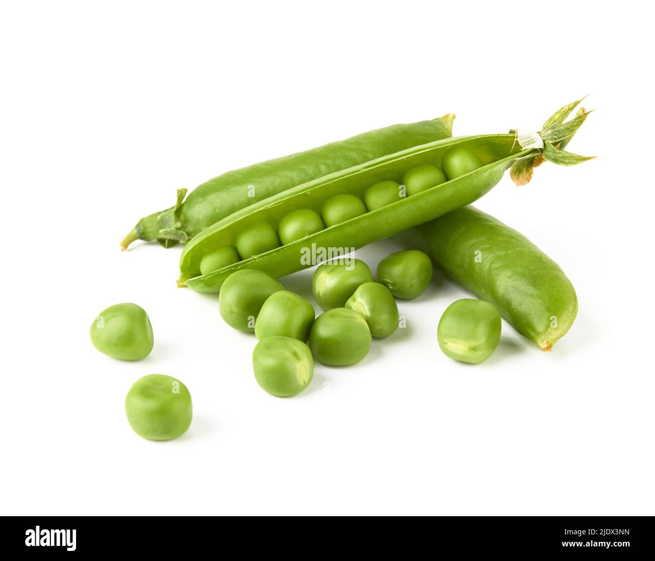 Green peas isolated on white background Stock Photo