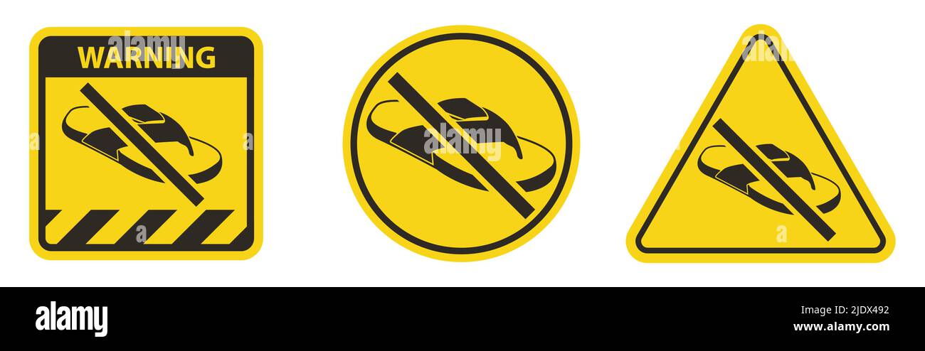 Do not No Open Toed Shoes Stock Vector