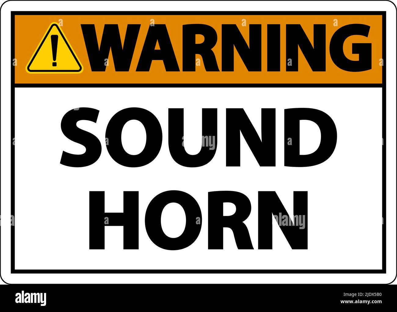Warning Sound Horn Sign On White Background Stock Vector Image & Art
