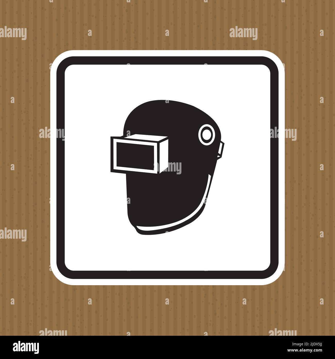 Symbol Wear Welding Helmet Isolate On White Background,Vector Illustration EPS.10 Stock Vector