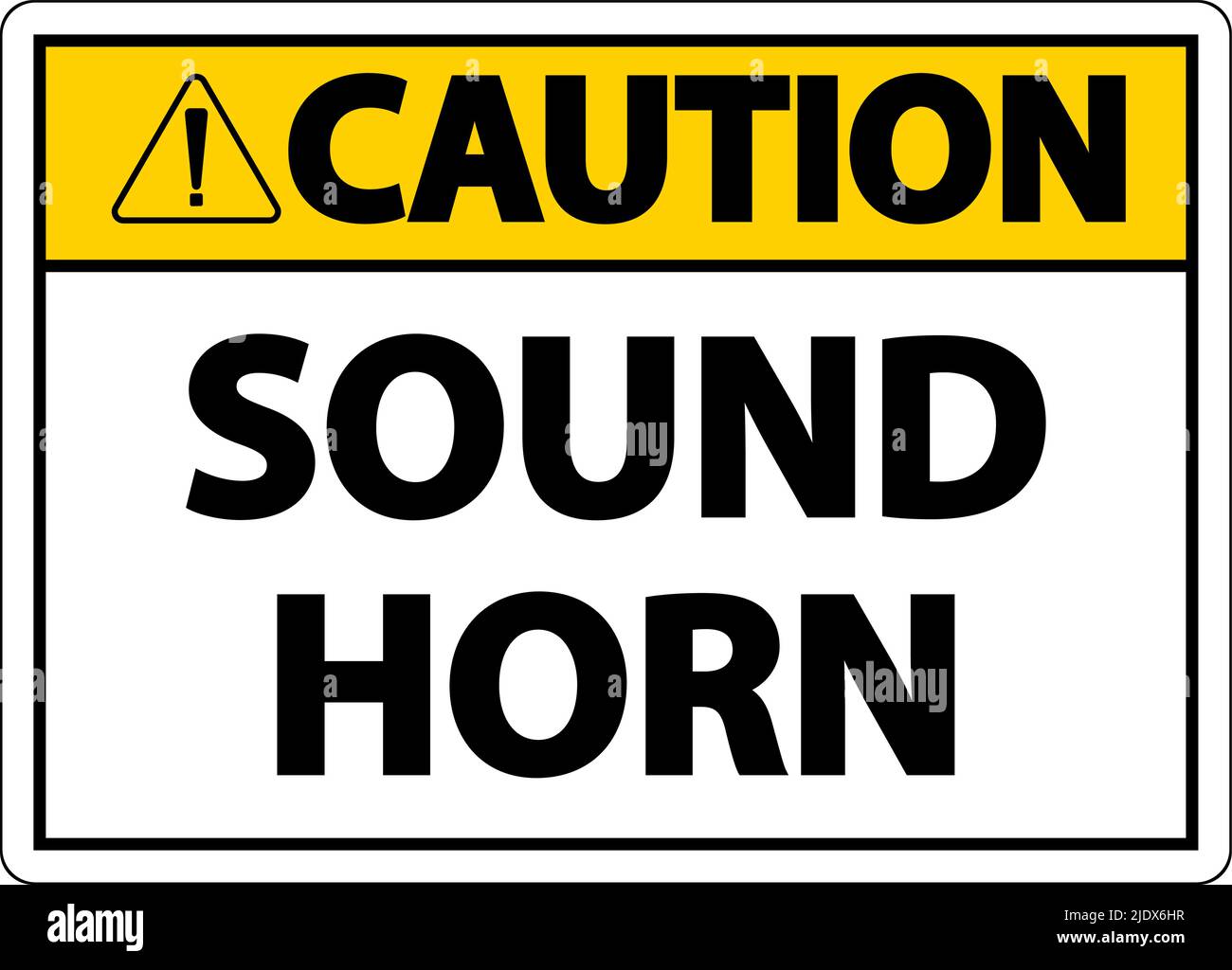 Caution Sound Horn Sign On White Background Stock Vector Image & Art