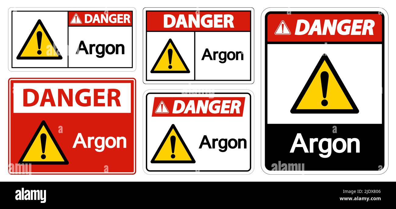 Danger Argon Symbol Sign Isolate On White Background,Vector Illustration EPS.10 Stock Vector