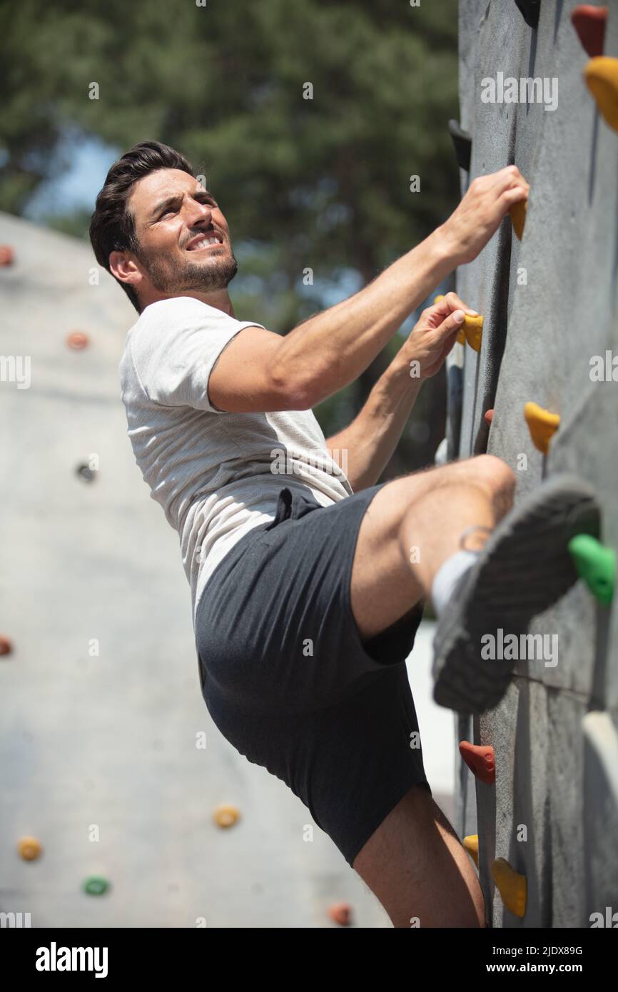 Indoor rock face climbing hi-res stock photography and images - Alamy