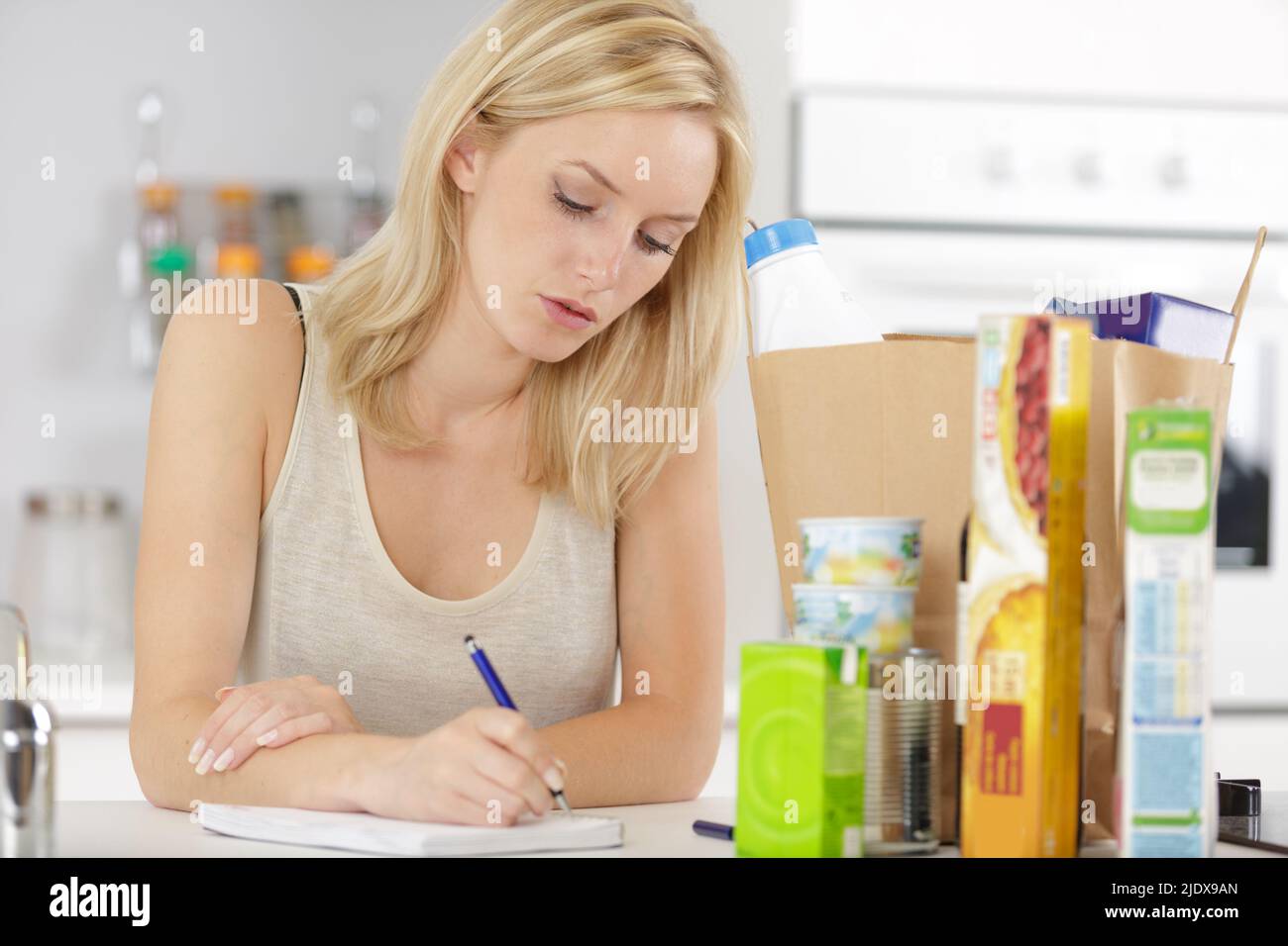 Person home thinking list hi-res stock photography and images - Alamy