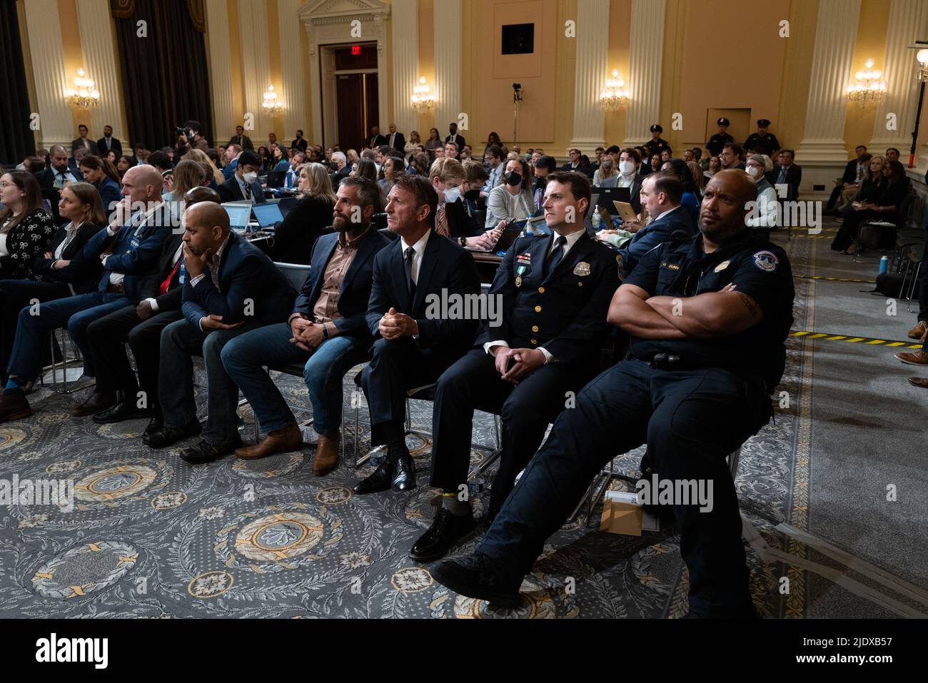 Washington, USA. 23rd June, 2022. Day 5 of the hearing of the Select Committee to Investigate the January 6th Attack on the US Capitol in Washington, DC, on Thursday, June 23, 2022. (Photo by Cheriss May/Sipa USA/Sipa USA) Credit: Sipa USA/Alamy Live News Stock Photo