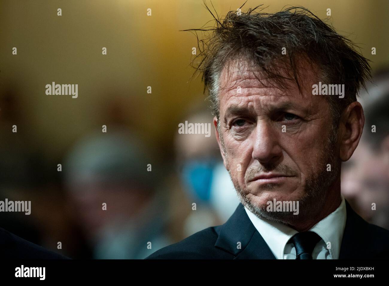 Washington, DC, US, June 23, 2022. Actor Sean Penn sits in the audience on day five of the United States House Select Committee to Investigate the January 6th Attack on the US Capitol hearing on Capitol Hill in Washington, DC on June 23, 2022. Credit: Rod Lamkey/CNP /MediaPunch Stock Photo