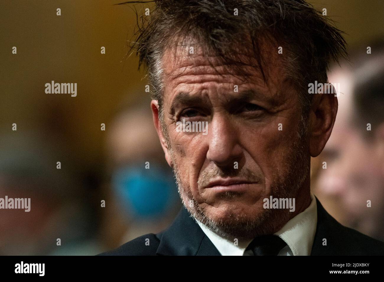 Washington, DC, US, June 23, 2022. Actor Sean Penn sits in the audience on day five of the United States House Select Committee to Investigate the January 6th Attack on the US Capitol hearing on Capitol Hill in Washington, DC on June 23, 2022. Credit: Rod Lamkey/CNP /MediaPunch Stock Photo