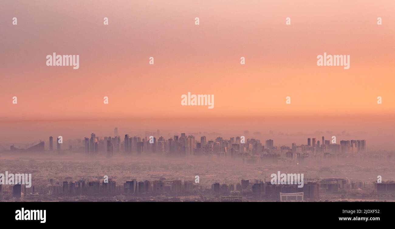 Twilight view downtown dubai hi-res stock photography and images - Alamy