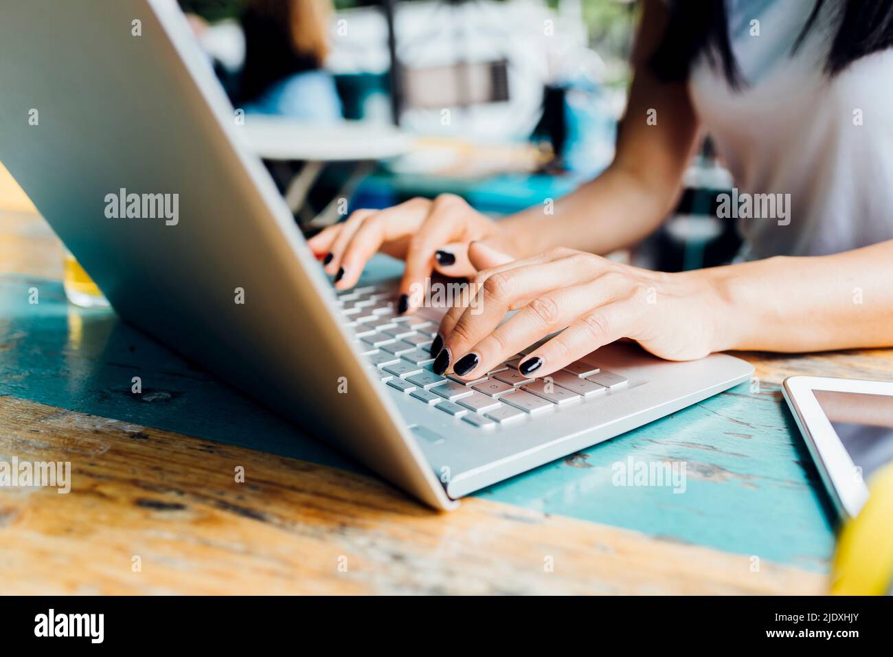 Hands asian woman typing hi-res stock photography and images - Alamy