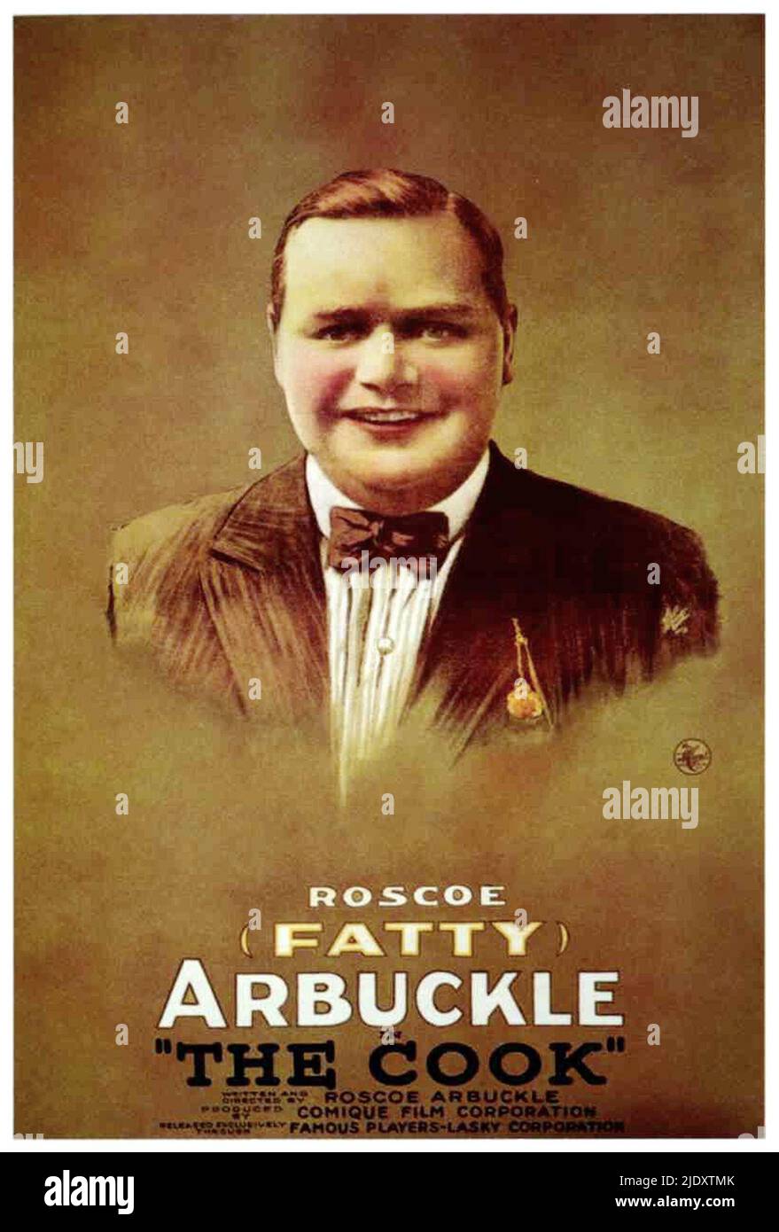 Poster for the 1918 Fatty Arbuckle film The Cook. Stock Photo