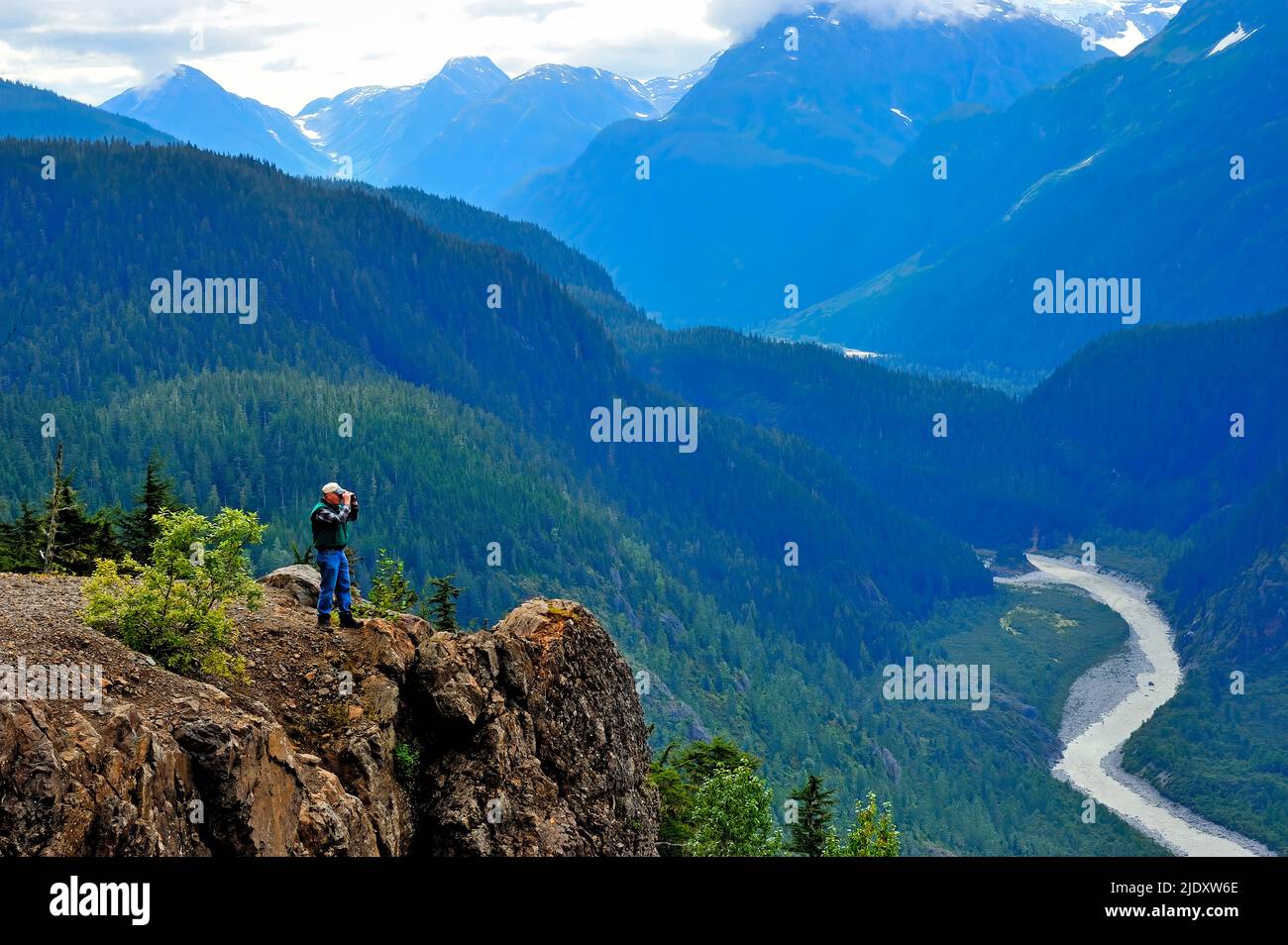 Looking over The Salmon River valley near Stewart British Columbia Canada Stock Photo