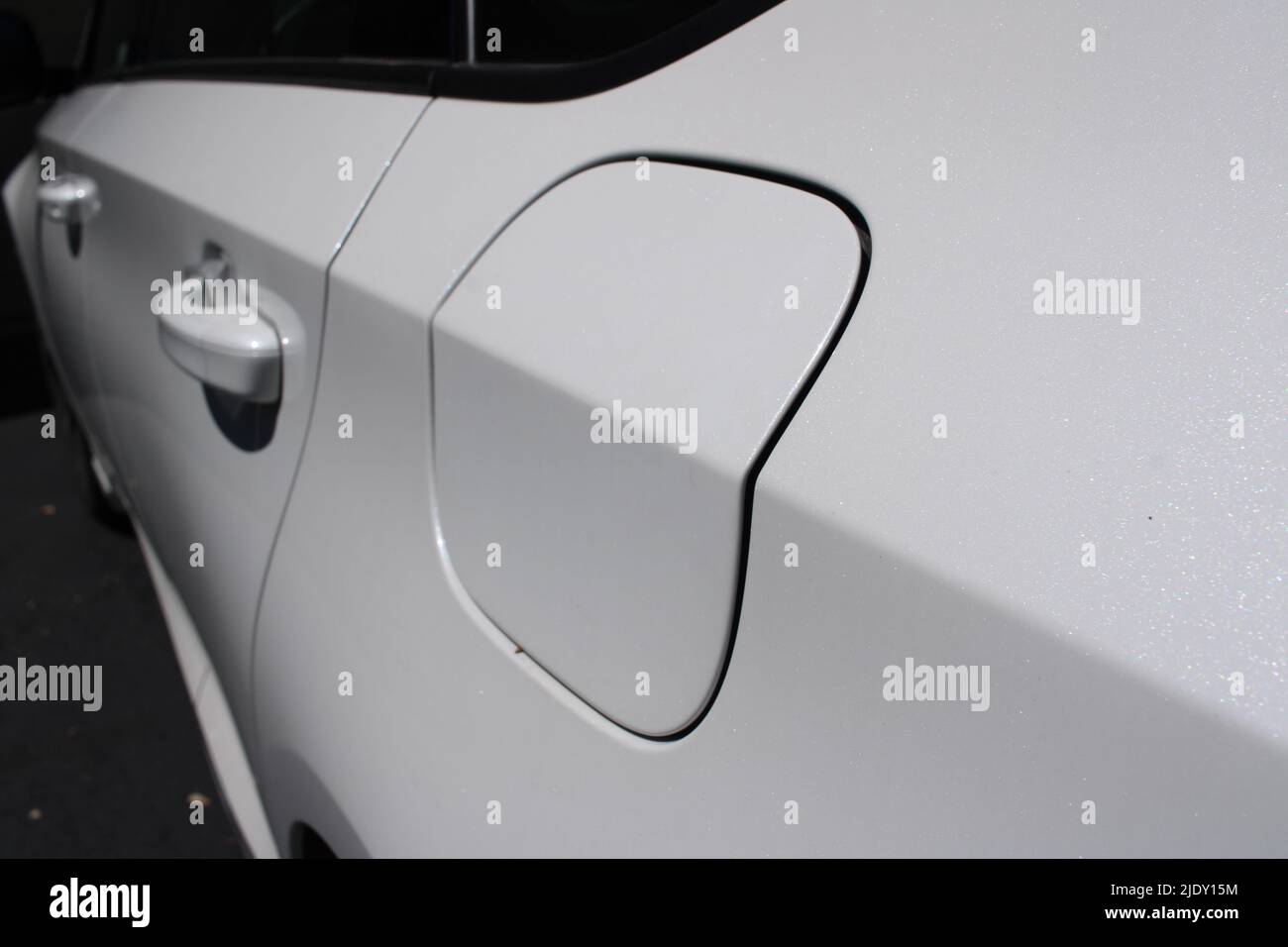 Car gas tank, door closed Stock Photo Alamy