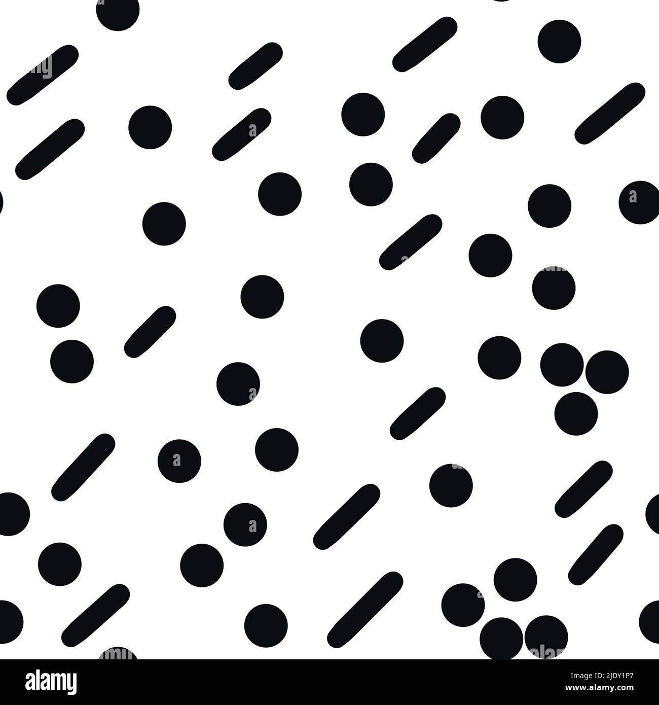 Seamless hand drawn black and white abstract pattern. Monochrome ...