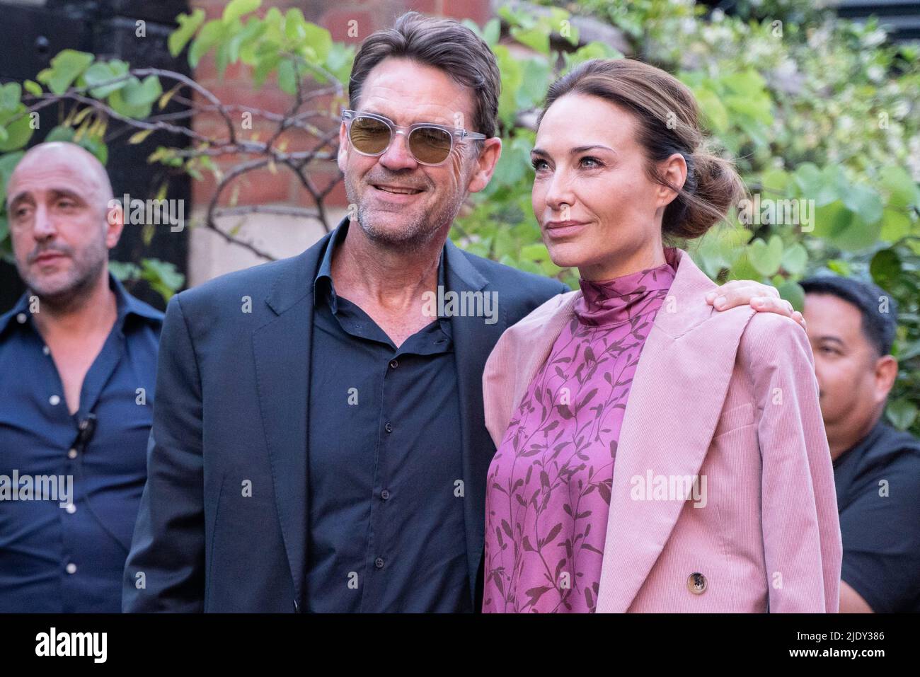 London, UK. 21st June, 2022. Dougray Scott (L) and Claire Forlani (R) arrive at a Dinner event hosted by Finch & Partners to celebrate Paramount   launch in London. Credit: SOPA Images Limited/Alamy Live News Stock Photo