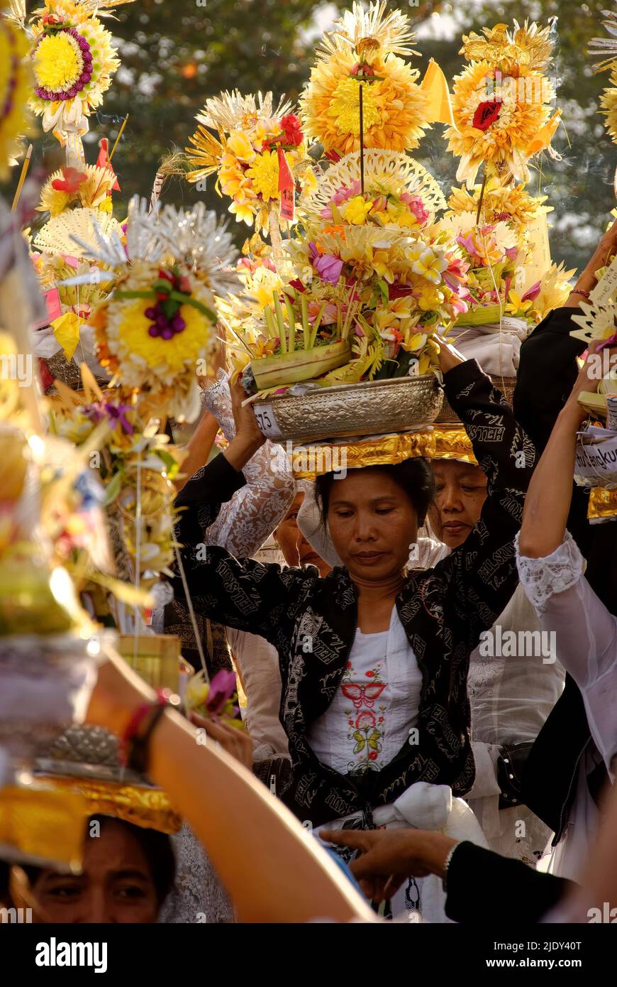 A traditional Balinese mass event to honor their deceased relatives ...