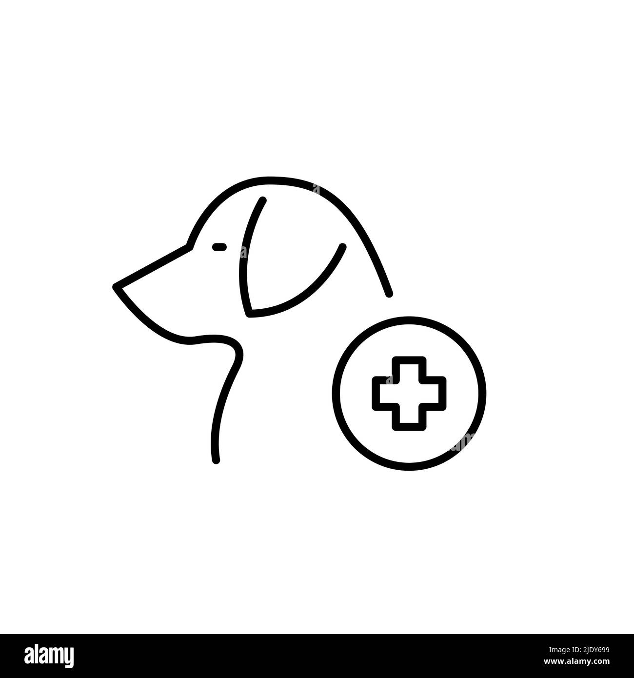 Pet healthcare icon. Pixel perfect, editable stroke line Stock Vector