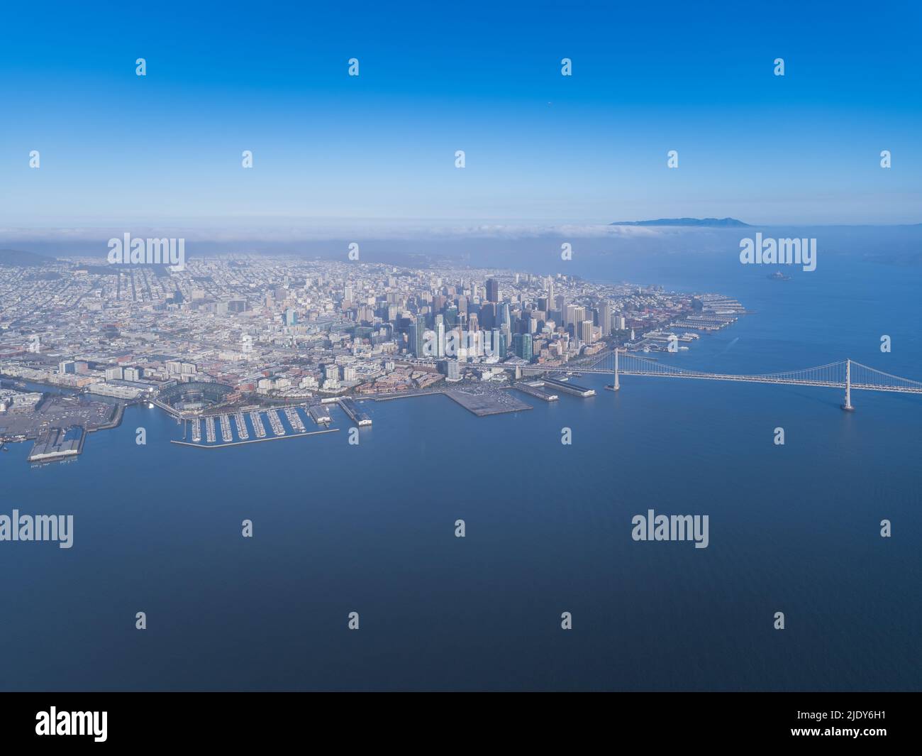 Aerial San Francisco Blue Clear Day Stock Photo - Alamy