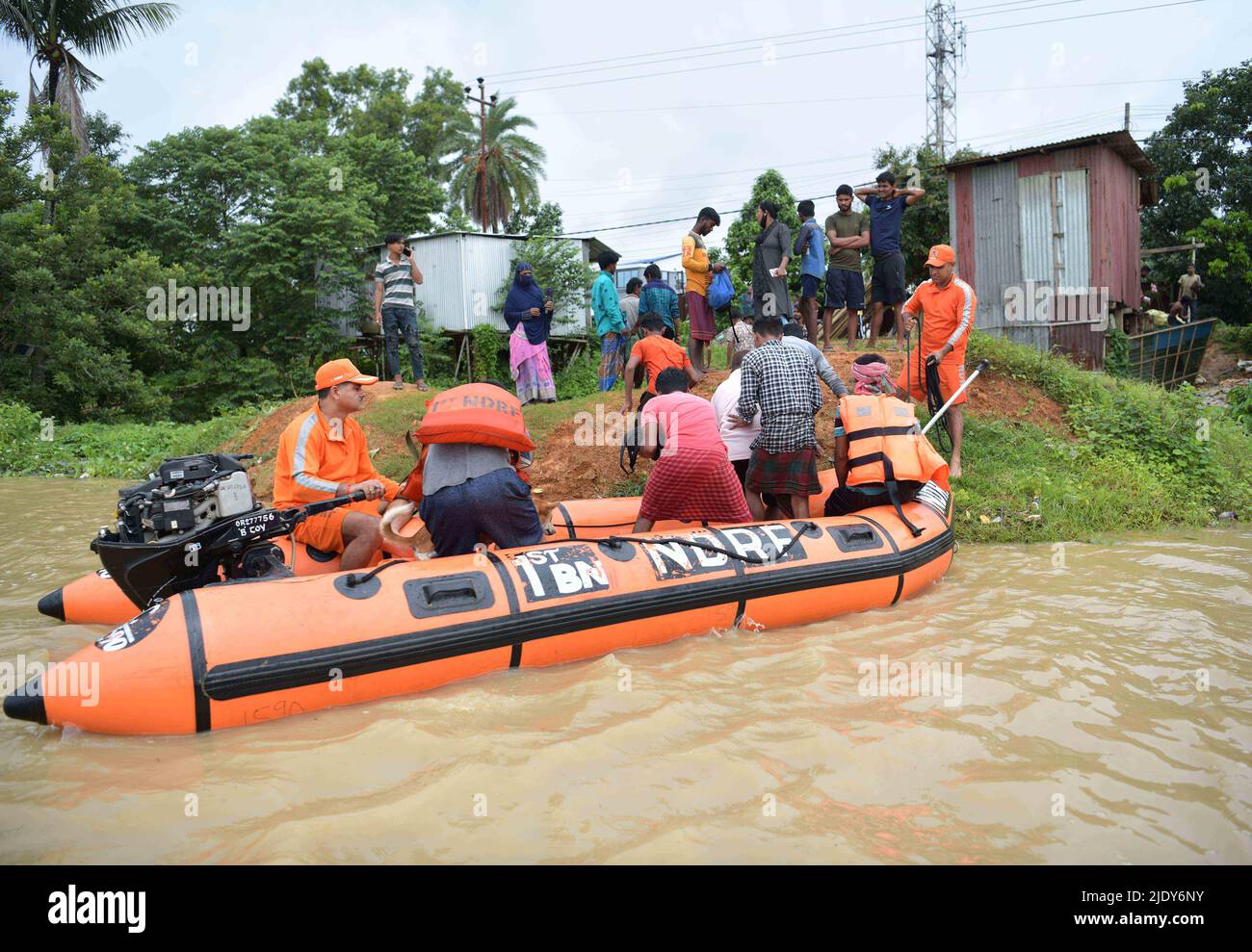 The NDRF (National Disaster Response Force) Personnel Rescue People ...