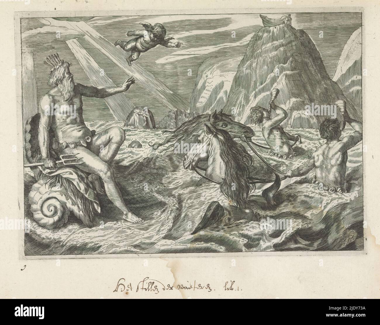 Neptune calms the waves, Metamorphoses of Ovid (series title), Neptune