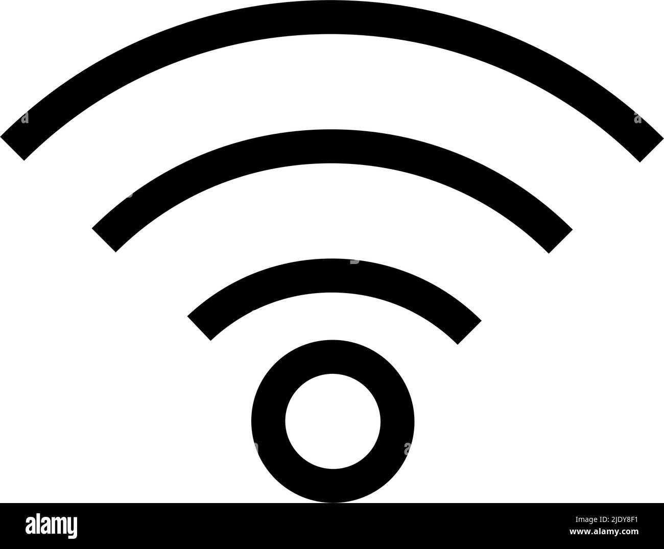 Simple symbol for wifi. Mobile communication or network. Editable vector. Stock Vector