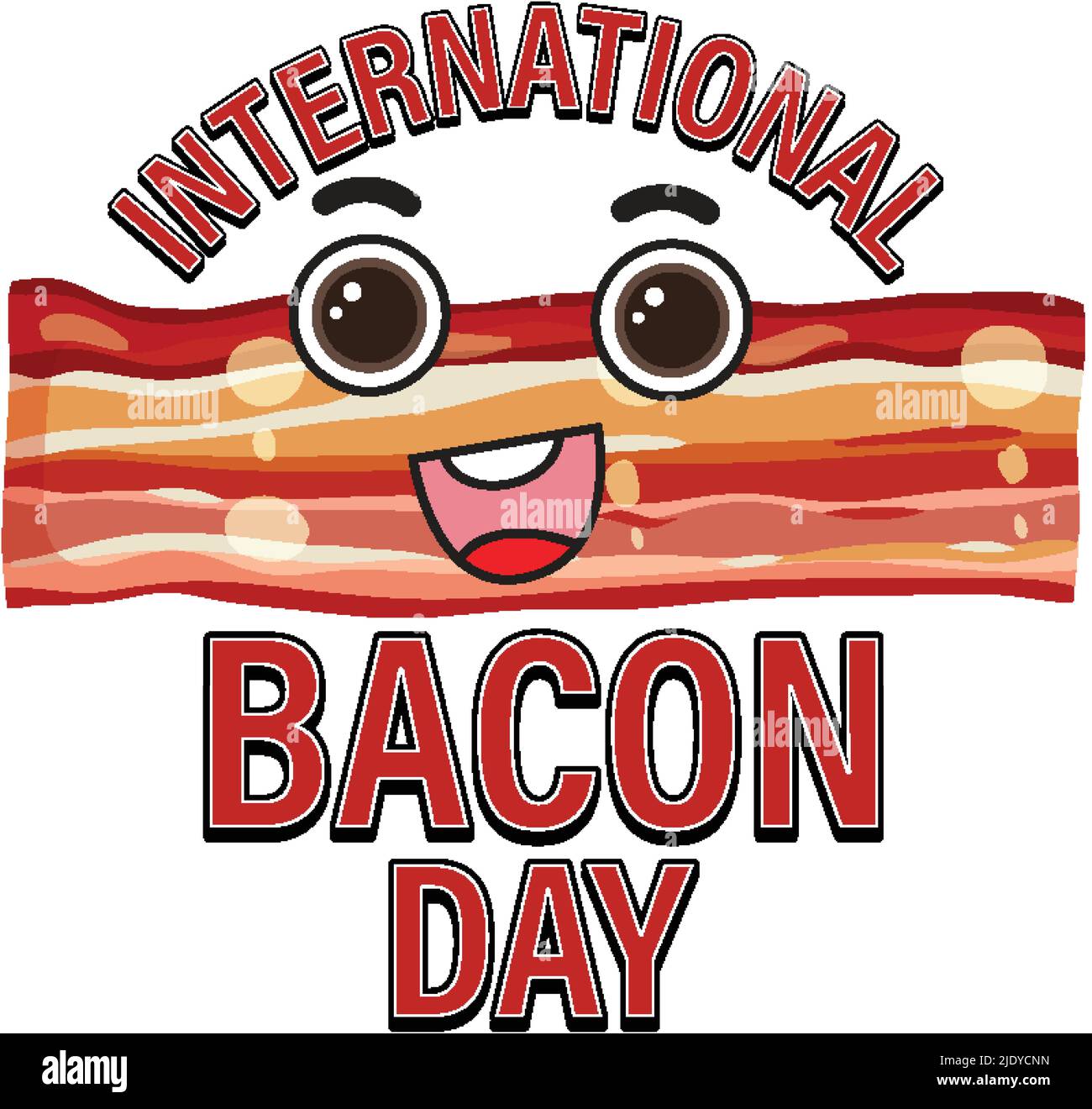 International bacon day poster template illustration Stock Vector Image