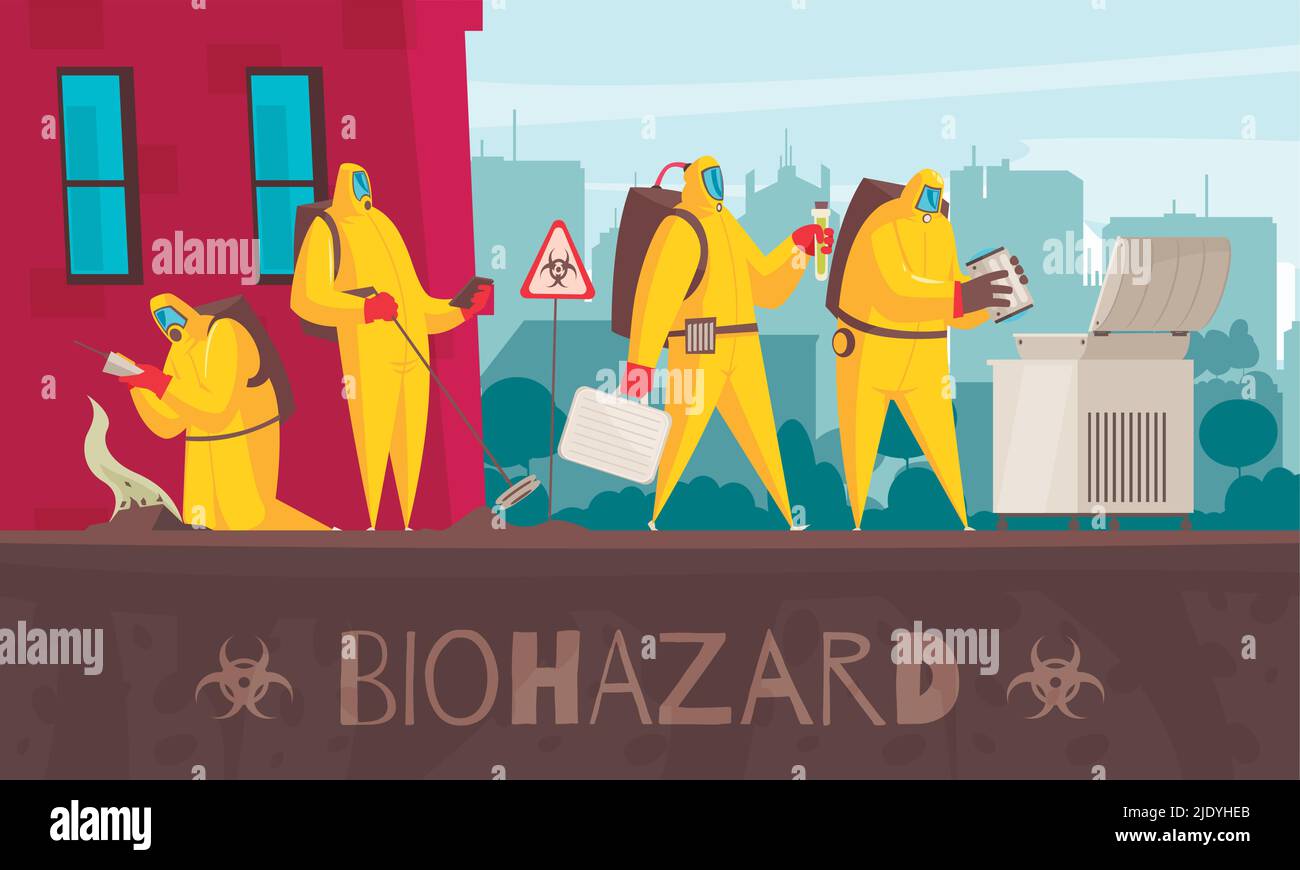 Microbiology composition with text and cityscape background with human ...