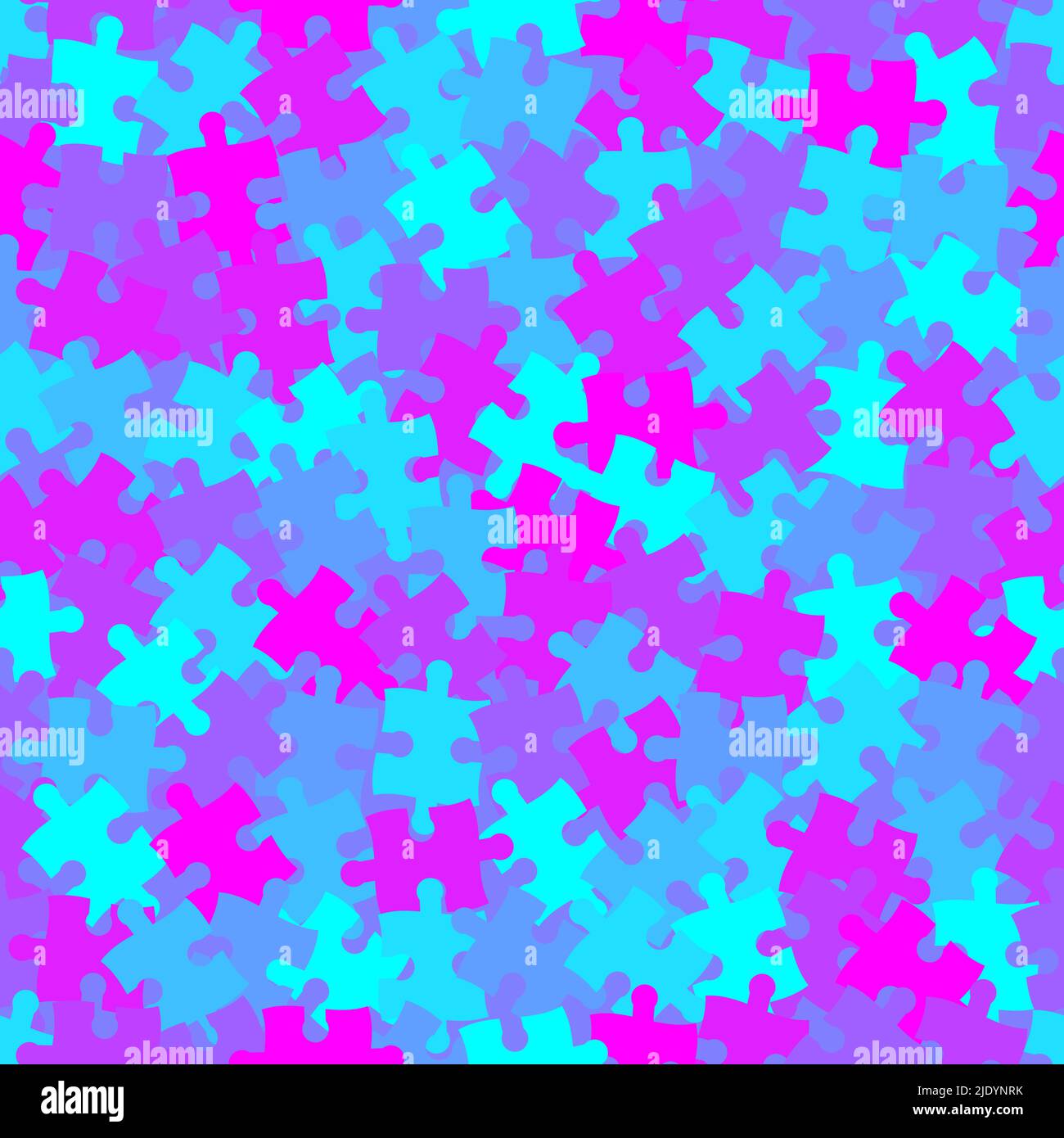 Seamless colorful pattern with puzzles, jigsaw, childrens pattern background Stock Vector