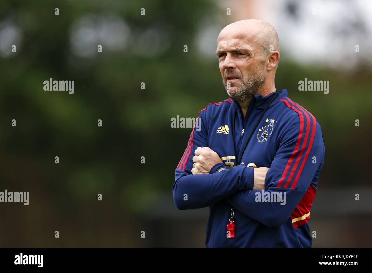 AMSTERDAM - Ajax coach Alfred Schreuder during the first training session of Ajax Amsterdam at sports complex De Toekomst on June 24, 2022 in Amsterdam, the Netherlands. ANP MAURICE VAN STEEN Stock Photo