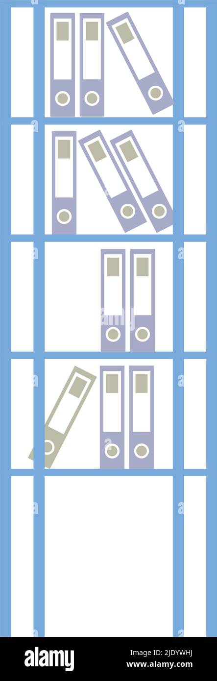 Office book rack semi flat color vector object Stock Vector