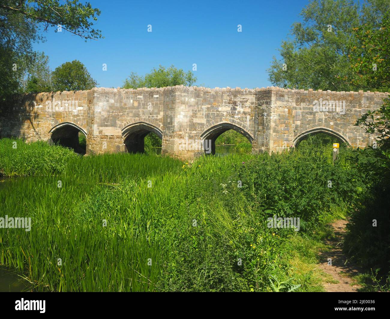 Thornborough Bridge South face, Padbury Brook Stock Photo Alamy