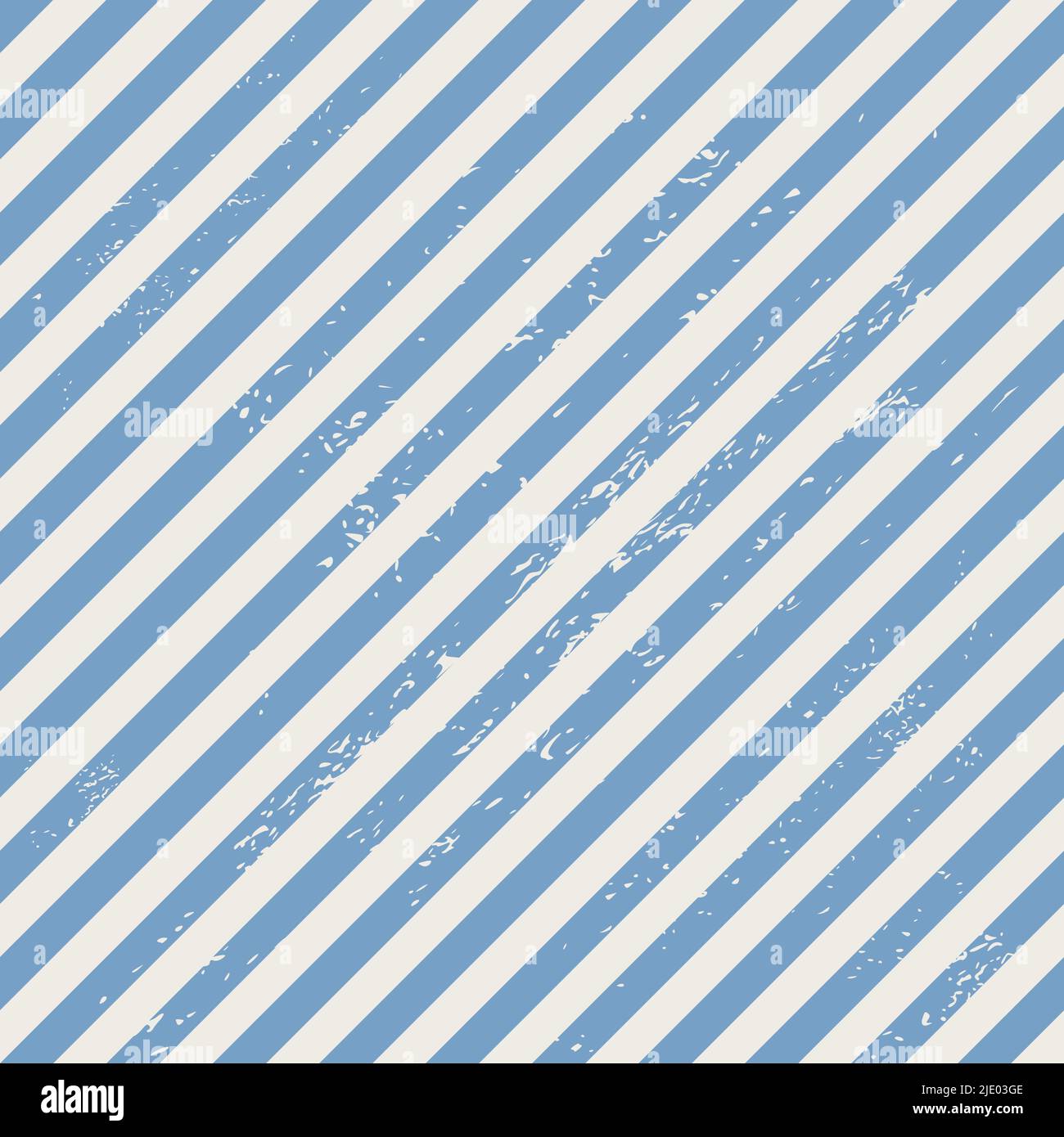 Blue and grey stripes pattern. Distressed diagonal stripe seamless vector pattern. Stock Vector