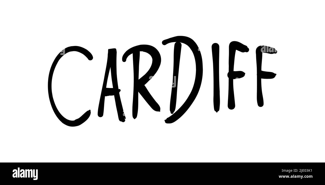 Cardiff city name handwriting. Handwritten word text sign Stock Vector Image & Art Alamy