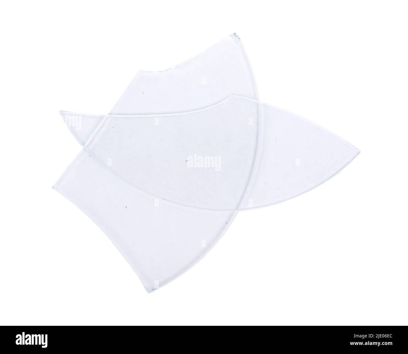 Shards of broken glass isolated on white background Stock Photo - Alamy