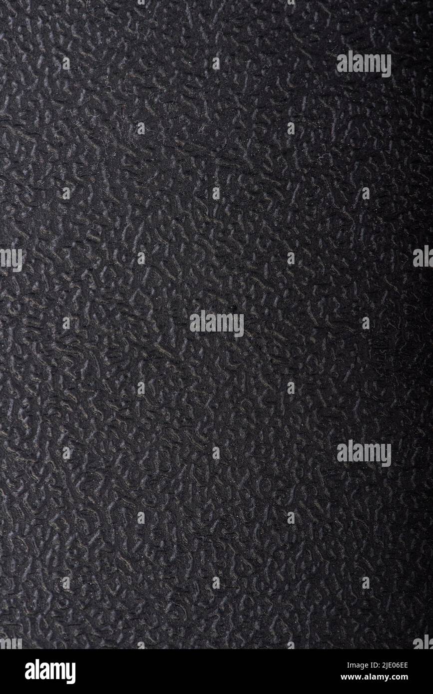 Black embossed plastic texture. Shagreen background Stock Photo
