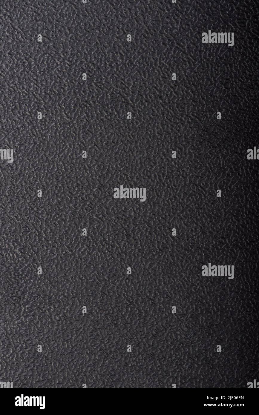 Black embossed plastic texture. Shagreen background Stock Photo